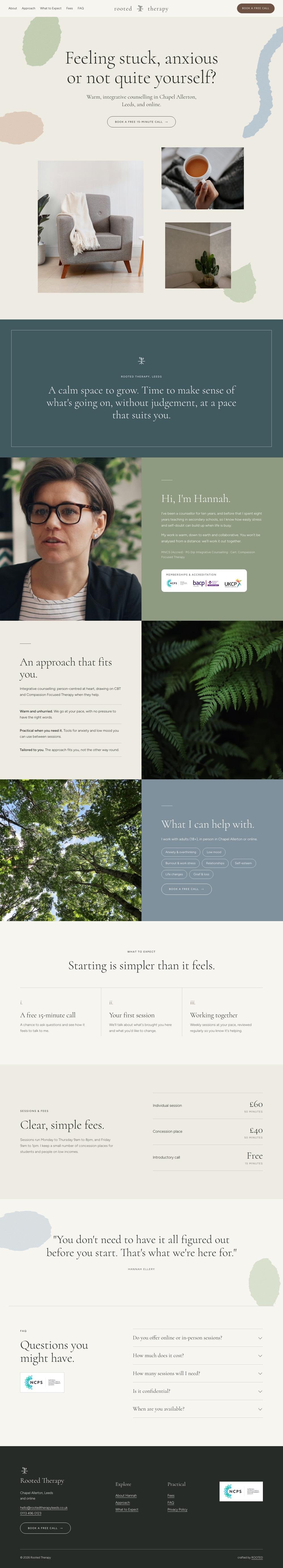 The full Elegant homepage, from the welcome section down to the footer