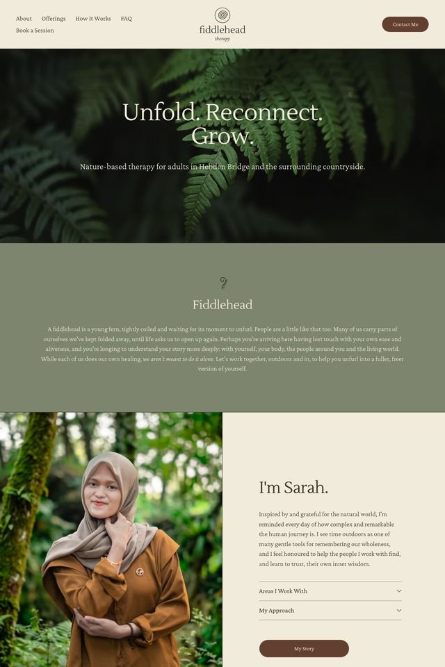 Fiddlehead Therapy homepage
