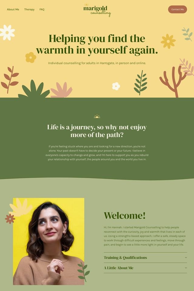 Marigold Counselling homepage