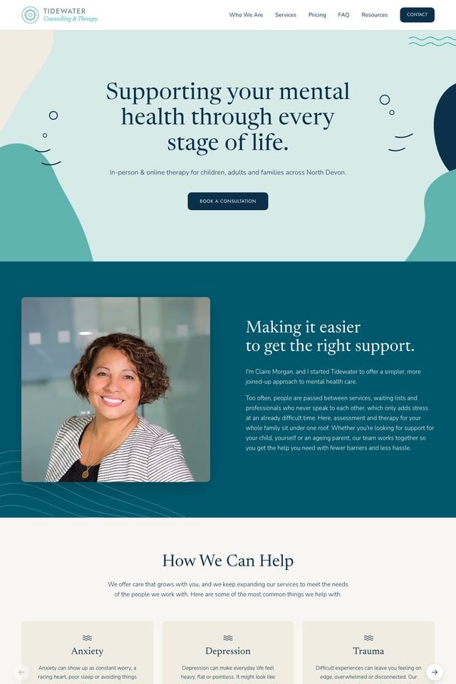 Tidewater Counselling homepage