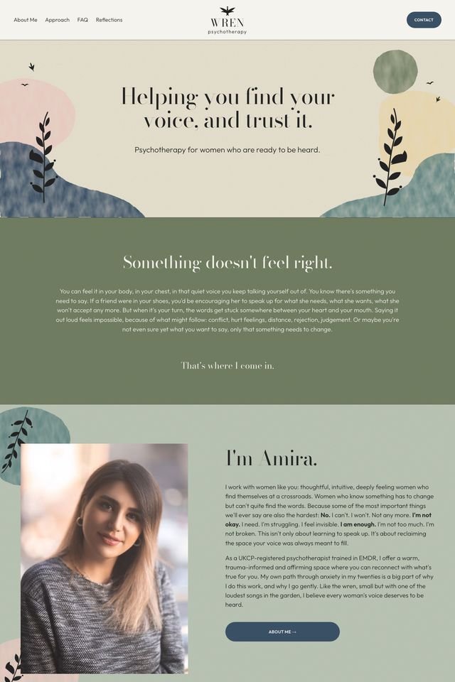 Wren Psychotherapy homepage